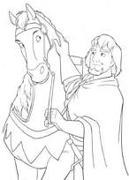 coloriage phoebus et son cheval